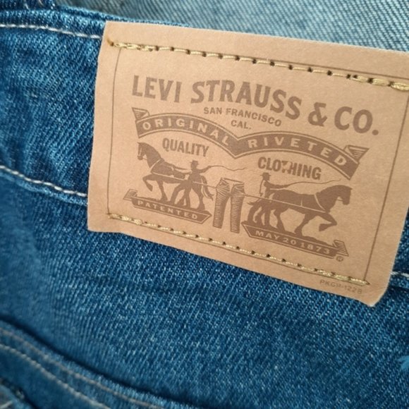 LEVI'S Little Girl's & Girl's Denim Logo Boyfriend Shortalls - Picture 6 of 11